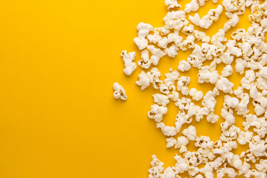 popcorn on a yellow