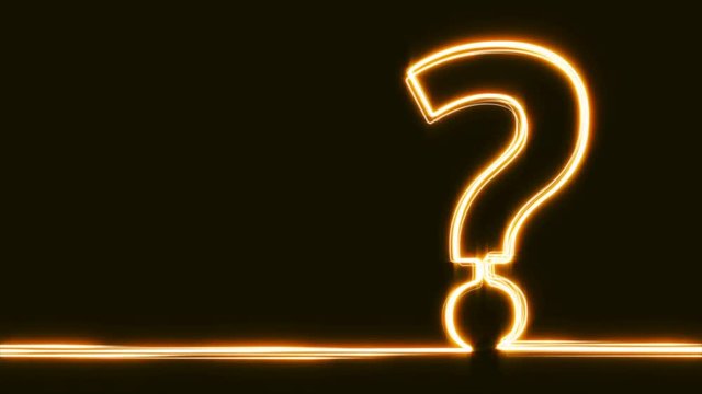 Question Mark neon lights