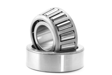 Close up of bearings isolated on white