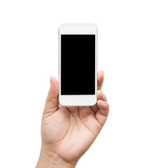 Female hand holding a phone