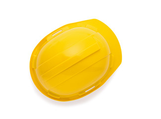 Yellow helmet isolate on white background