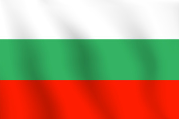 Fototapeta premium Bulgaria flag. Realistic vector illustration flag. National symbol design.
