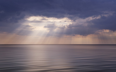 Fototapeta premium Abstract sunset at the sea.