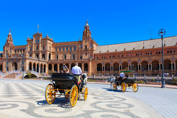 Fototapeta premium Séville / Andalousie (Espagne) - Plaza de España