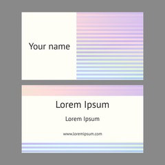 Business card. Decorative holographic background