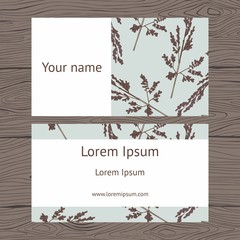 Fototapeta premium Business card. Floral background for printing