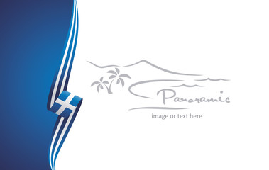 Greece abstract brochure cover poster background vector