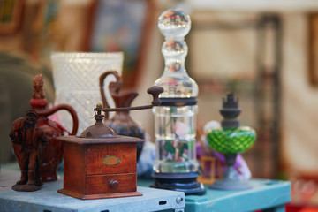 Coffee grinder on a flea market
