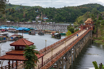Dang bridge near mon bridge at Kanchanaburi Thailand