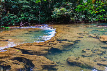 landscapewater stream at kanchanaburi thailand