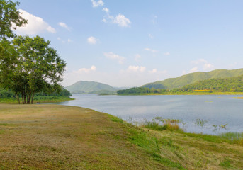 land and lake view at .Kaeng Krachan National Park, Thailand