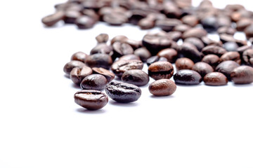 Coffee beans isolated on white background