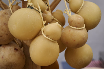 hanging caciotta cheese