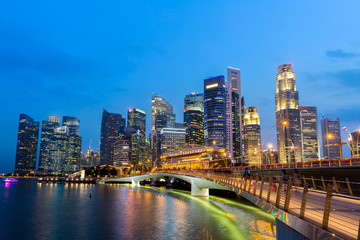 Fototapeta na wymiar Singapore downtown Sunset