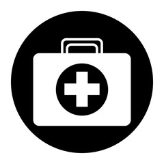 Medical icon. Vector illustration on black background.