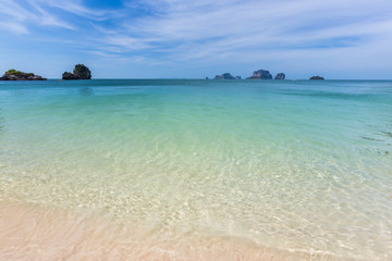 Crystal clear water at Railay Beach, Krabi, Thailand.