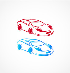 Sport car vector icon