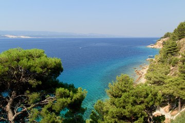 Beautiful view of the Adriatic Sea in Croatia, Southern Dalmatia