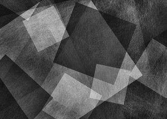 black and white abstract background with diamond block and triangle shapes in geometric pattern, modern graphic art design