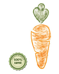 Carrot hand draw. Vector sketch