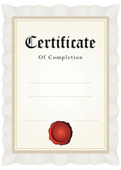 certificate vintage style portrait 