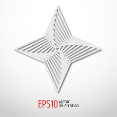 hexagonal star paper 3d design. Sacral geometry Mystery shape.Abstract art design.