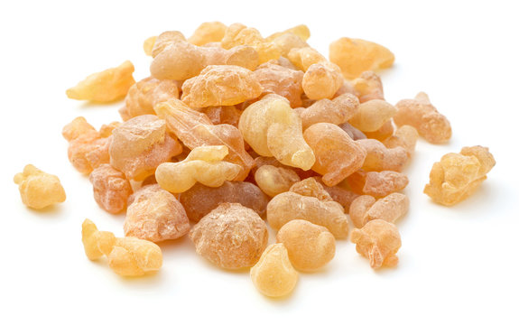 Pure Organic Frankincense Resin isolated on white