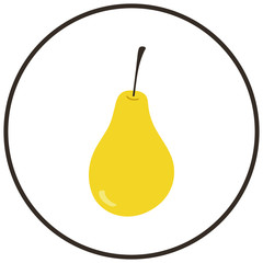 Yellow pear icon