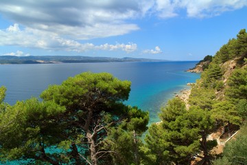 Beautiful view of the Adriatic Sea in Croatia, Southern Dalmatia