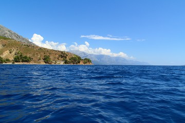 Beautiful view of the Adriatic Sea in Croatia, Southern Dalmatia