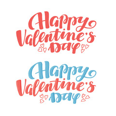 Happy Valentine day greeting text, lettering, typo