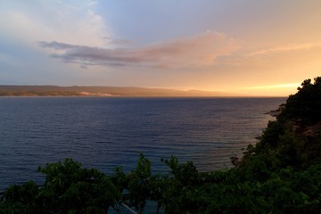 Fototapeta na wymiar Island Brac in Croatia at sunset