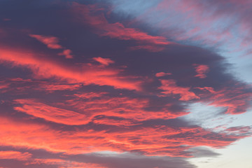 Storm clouds at sunset