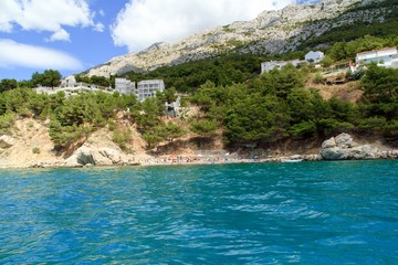 Beautiful view of the Adriatic Sea in Croatia, Southern Dalmatia