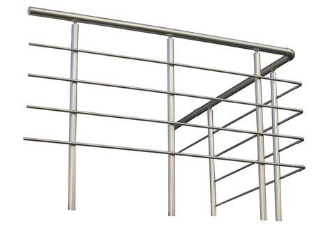 Chromium Metal Fence With Handrail