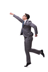 Businessman determined isolated on white background