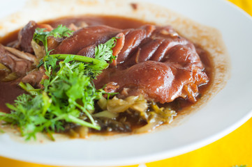 Stewed pork leg