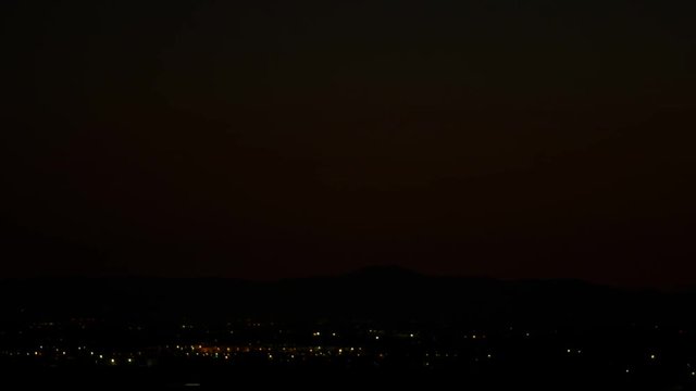 sunset on the Apennines mountains