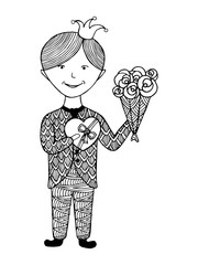  Decorative Valentine card with prince.