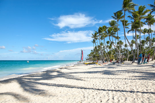 Beach Punta Cana, holiday resort. Dominican Republic.