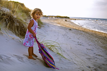 Little girl on the beach