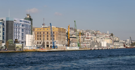 Fototapeta na wymiar Construction of Istanbul Karakoy Port