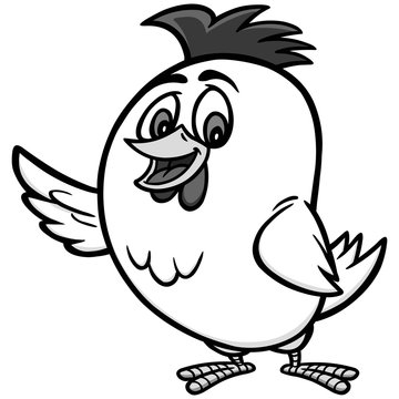 Chicken Cartoon Illustration - A vector cartoon illustration of a Chicken mascot.