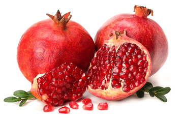 pomegranate isolated on white background