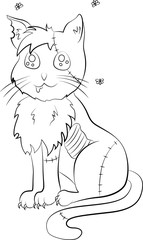 Cat zombie art