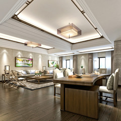 3d render of working room, office.