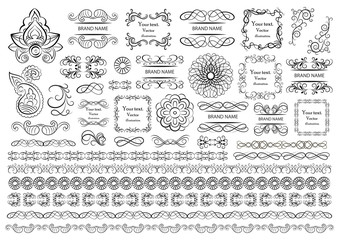 Set of vector graphic elements for design