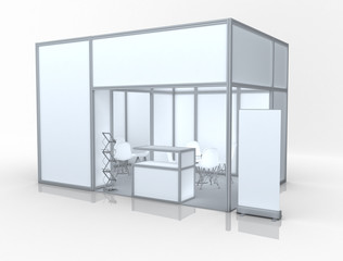 Blank exhibition stand..