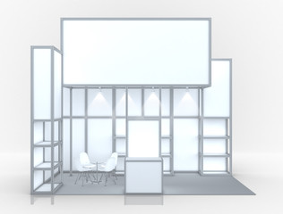 Blank exhibition stand..