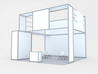 Blank exhibition stand..